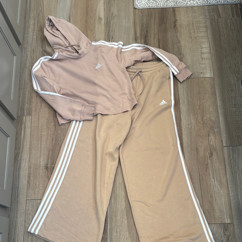 Adidas Tan Tracksuit Set